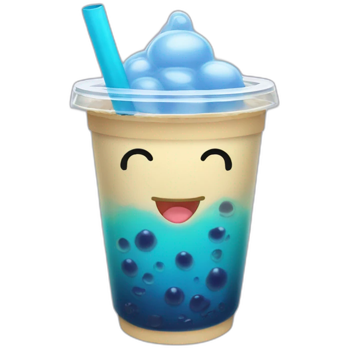 blue bubble tea emoji