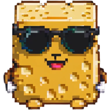 piece of cheese wearing sunglasses emoji