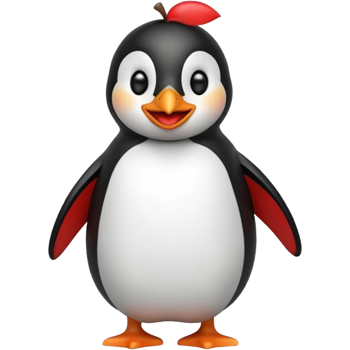 penguin apple emoji laughing emoji
