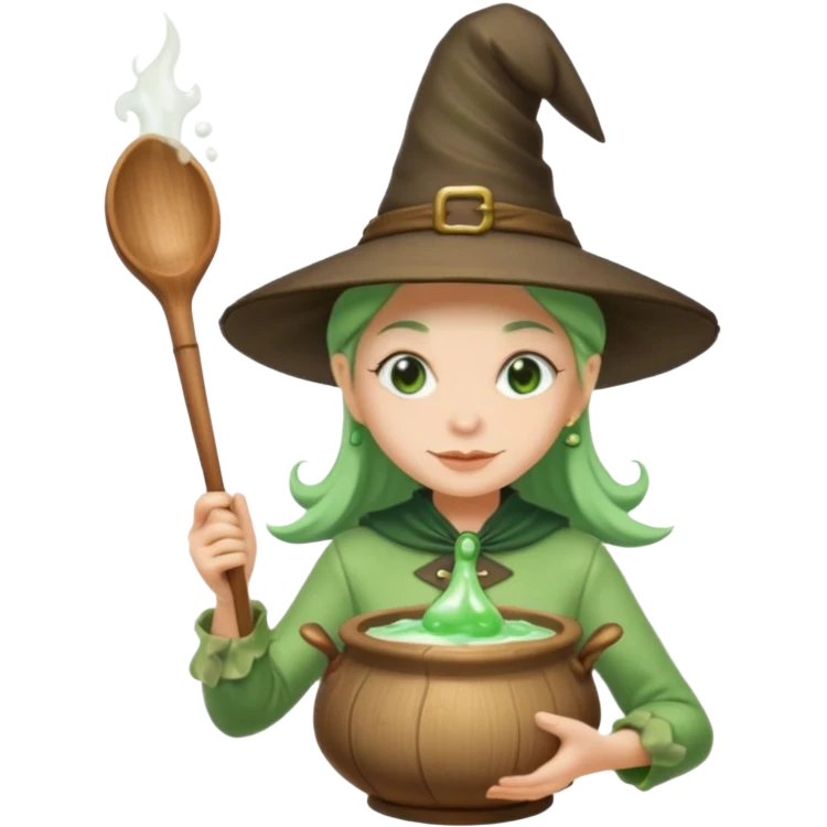 green witch cooking potion emoji
