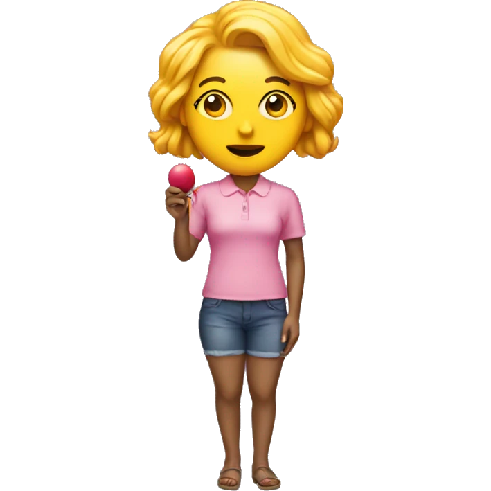 WOMAN EMOJI WITH HUMAN BODY AND LOLLIPOP INSTEAD OF HEAD emoji