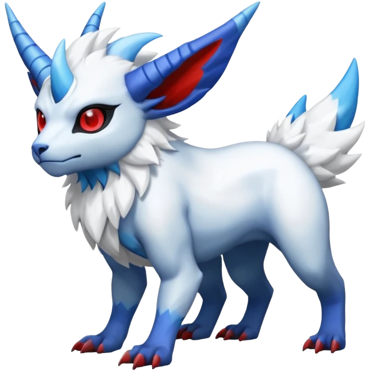 Garurumon-Trico-Amaura-Absol-fusion-creature (full body emoji