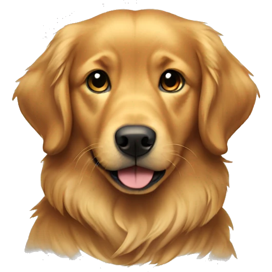 Dark Toasted golden retriever  emoji