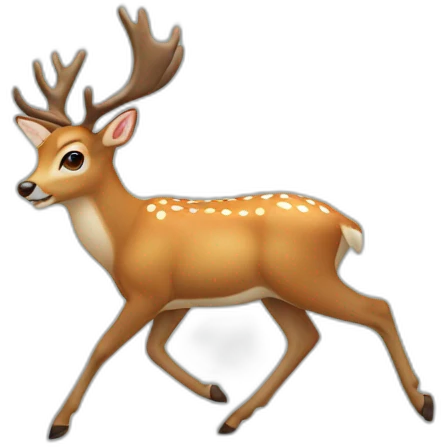 deer crossing the road emoji
