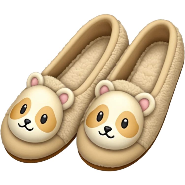 cozy beige autumn slippers emoji