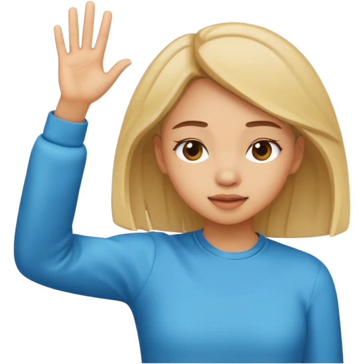 Girl doing a dab emoji