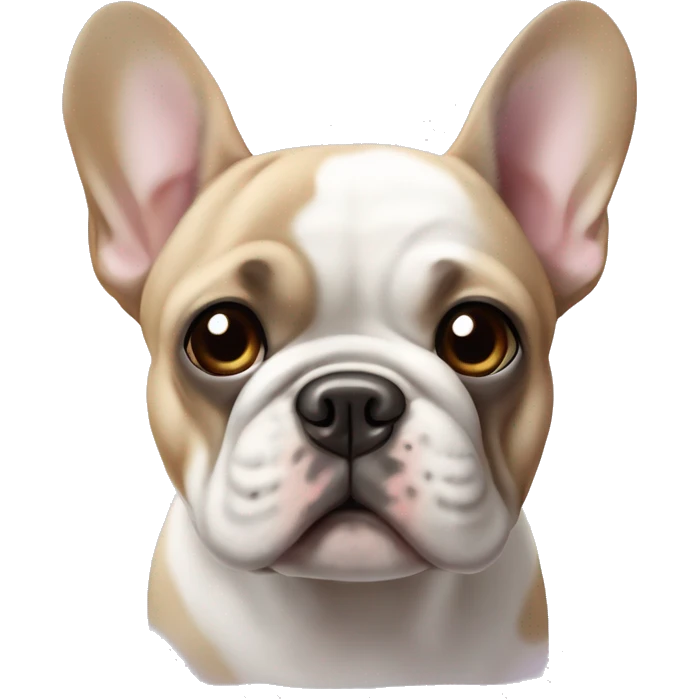 ￼ lilac and tan ￼ French bulldog emoji
