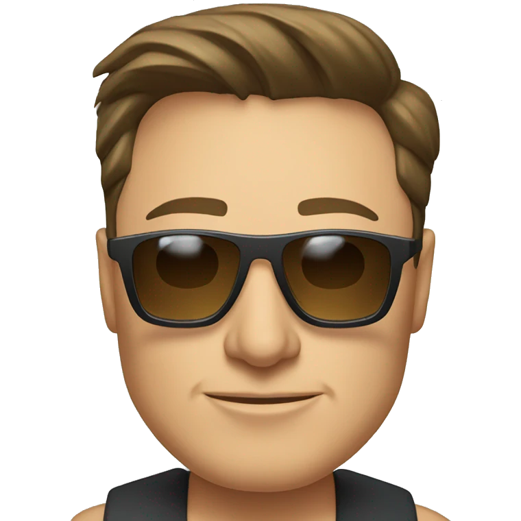 Elon Musk wearing sunglasses  emoji