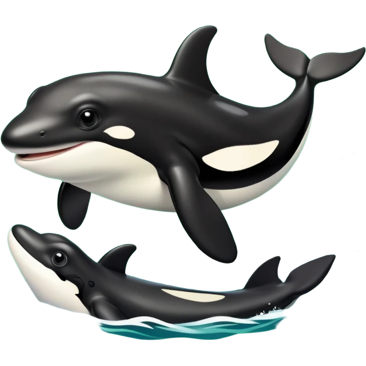 Frog ridding an orca  emoji