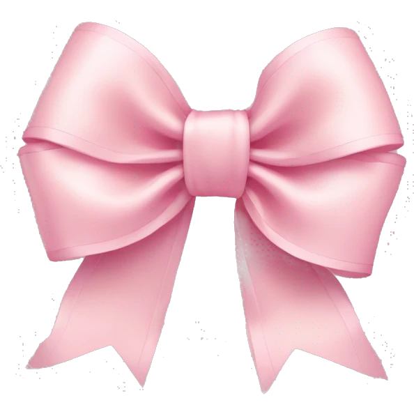 light pink ribbon bow emoji
