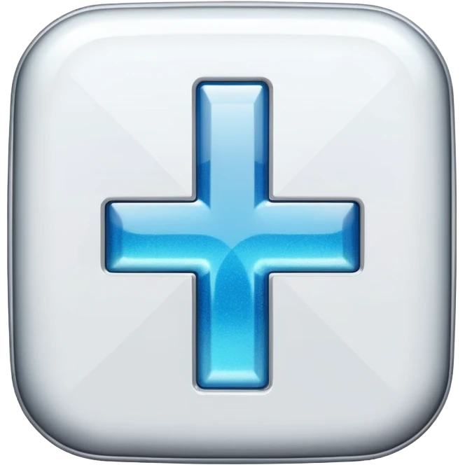 glitter white symbol of hospital emoji