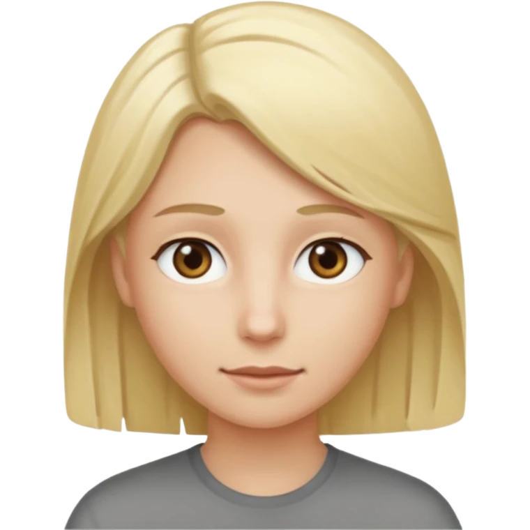 la persona con los ojos grises y el pelo rubio emoji
