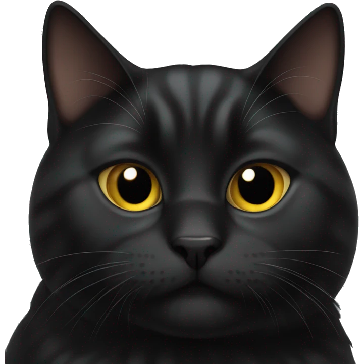 Black cat Fat emoji
