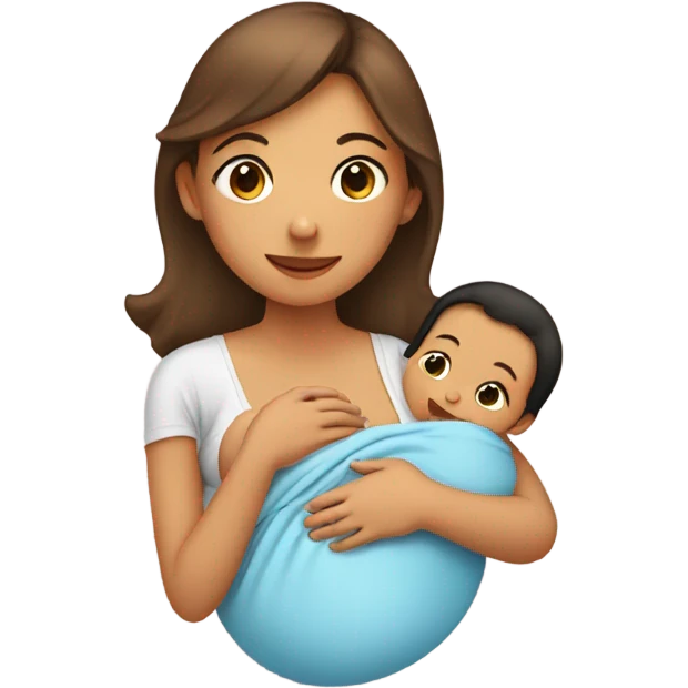 Young female breastfeeding baby emoji