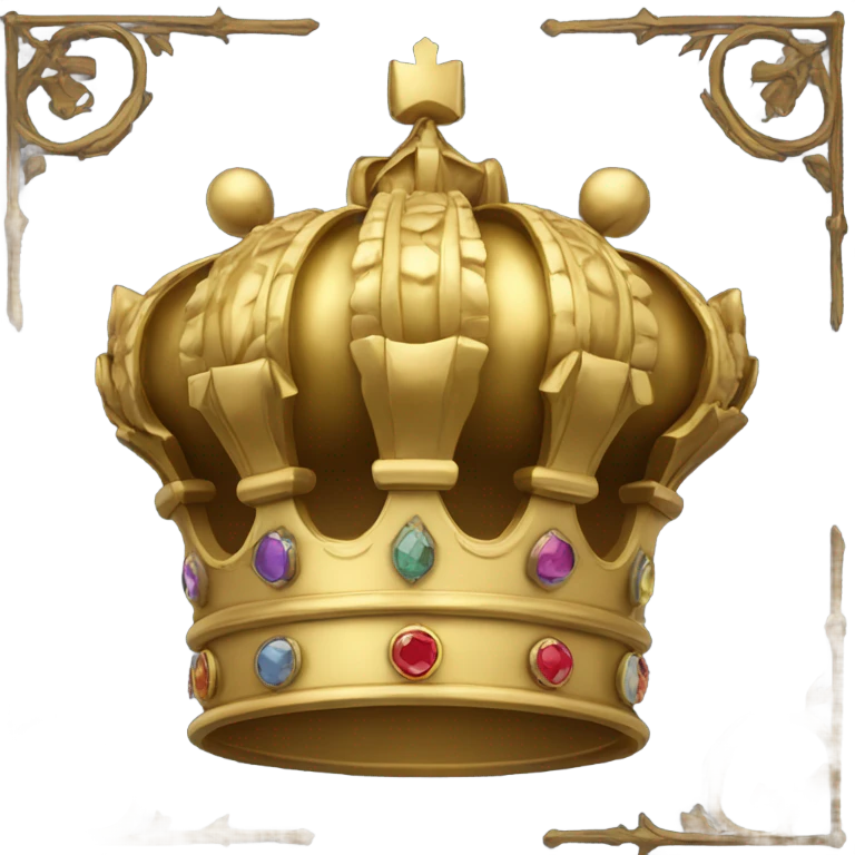 a golden crown in an octagon emoji