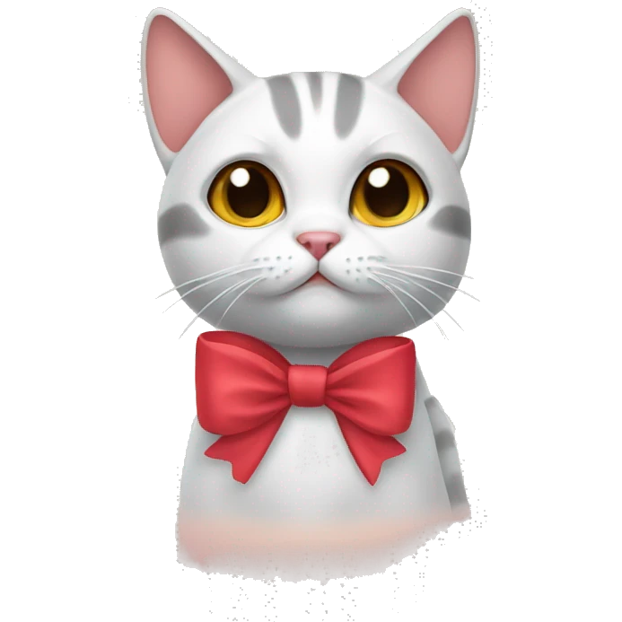 Cat with bow emoji