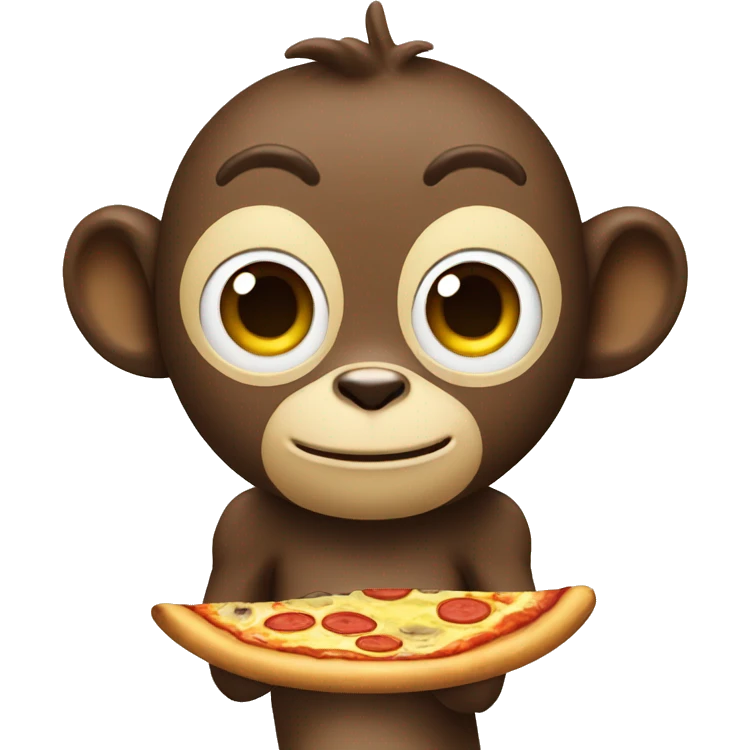 Monkey poopmoji pizza banana emoji