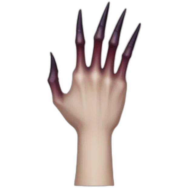 skinny vampire hands with long claws emoji