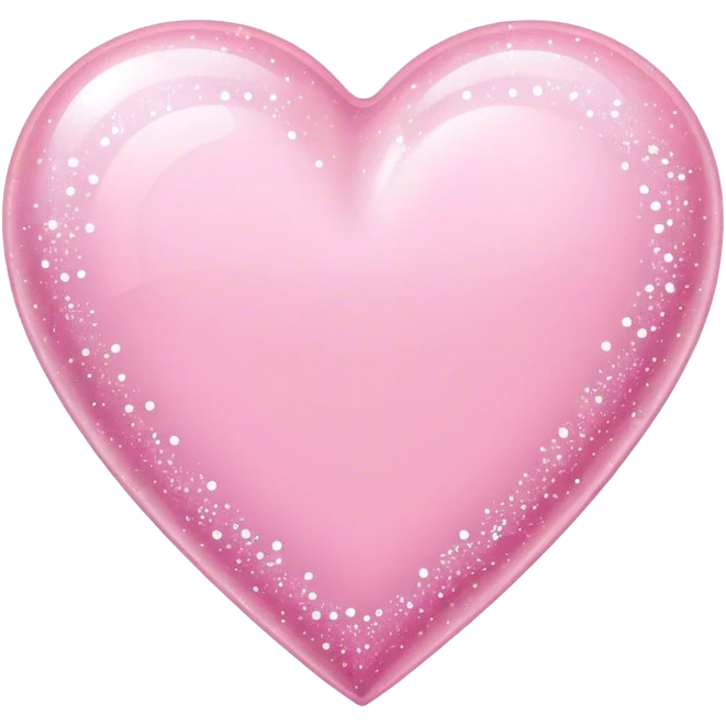 Baby pink love heart with sparkles  emoji