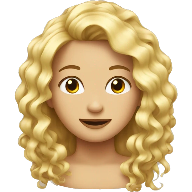 Cheveux boucle blond  emoji