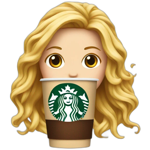 Starbucks logo looks like shakira emoji