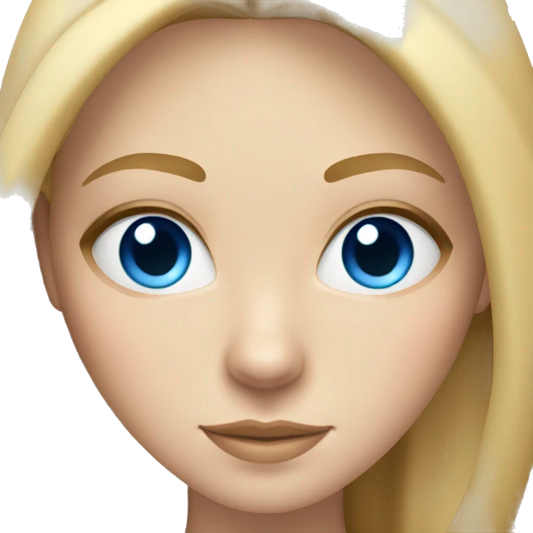 white woman with long blonde hair, blue eyes and cat shaped eyes wearing a yoga outfit  emoji
