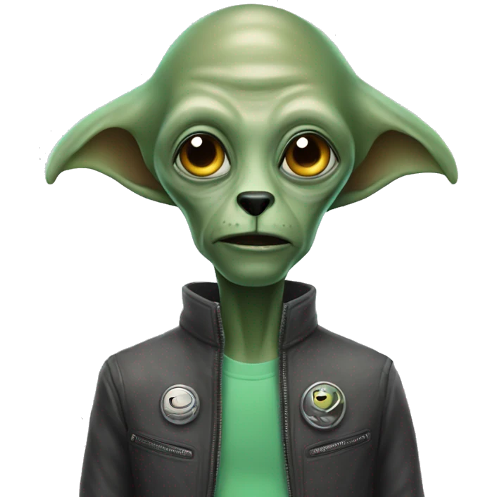 Alien with an dog  emoji