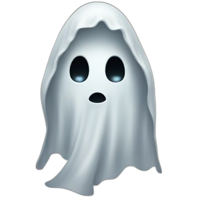 A very terrifying ghost emoji