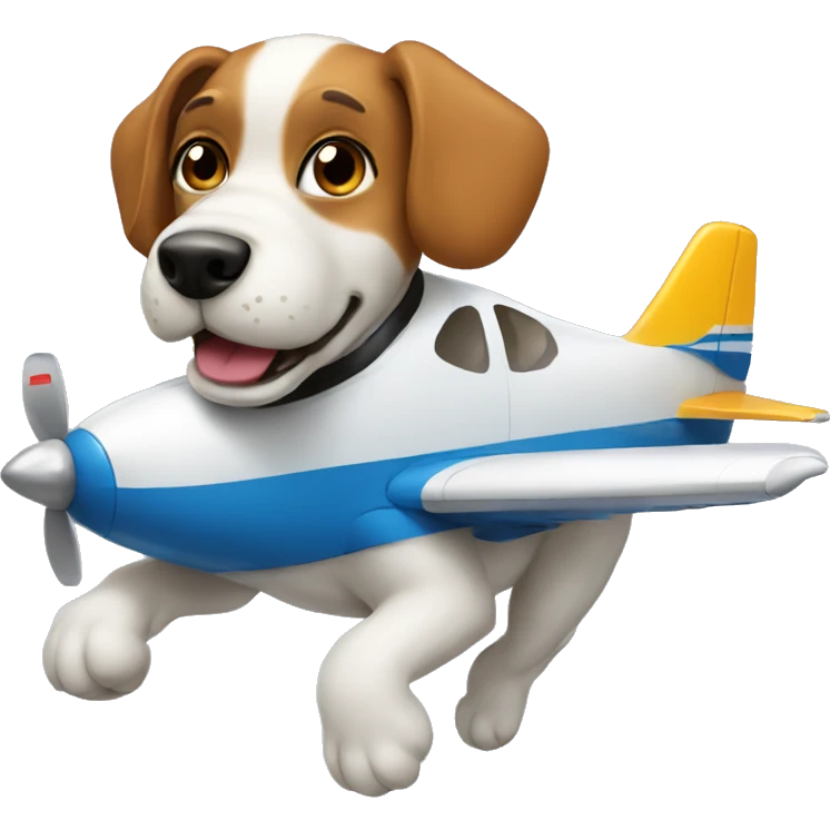 Dog flying a plane  emoji