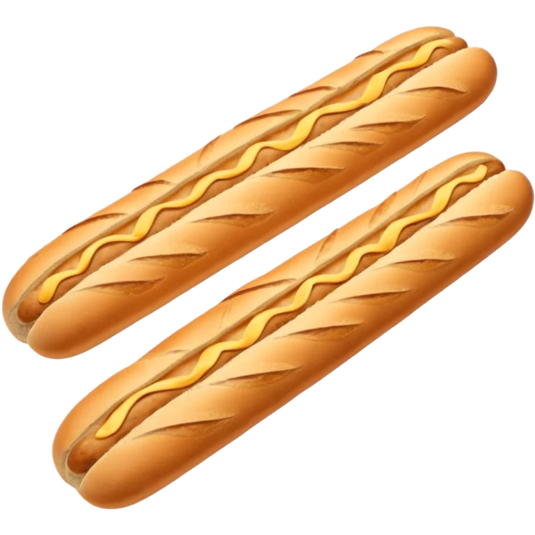 whole wheat baguette, brown emoji