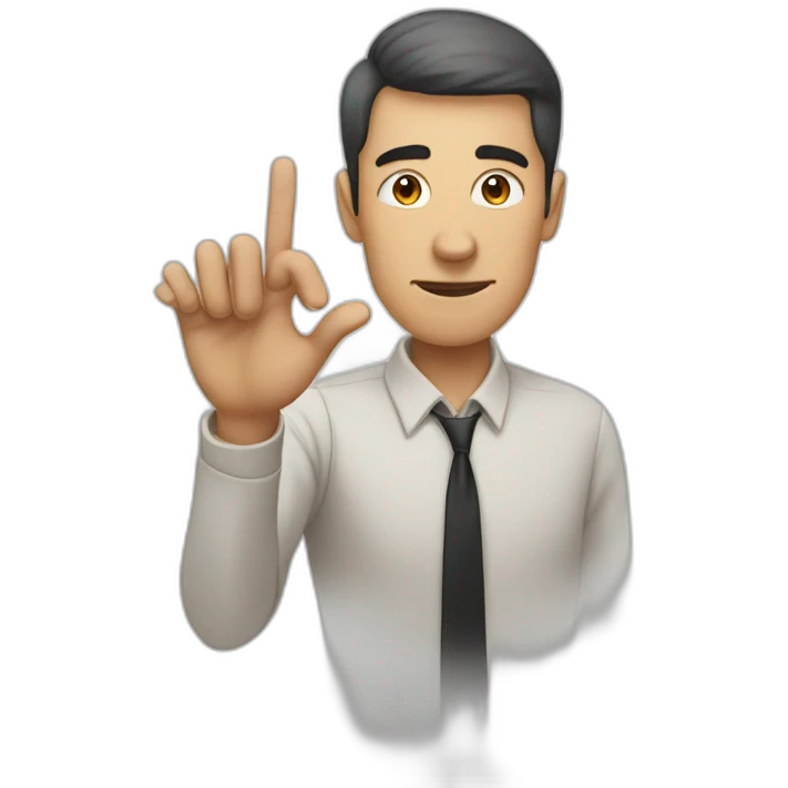 A man points his hand at the eye and pulls it down emoji
