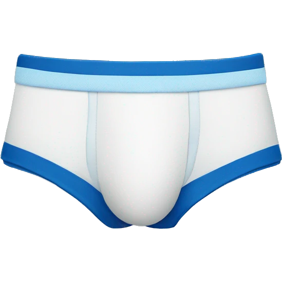 Men’s briefs with blue waistband emoji