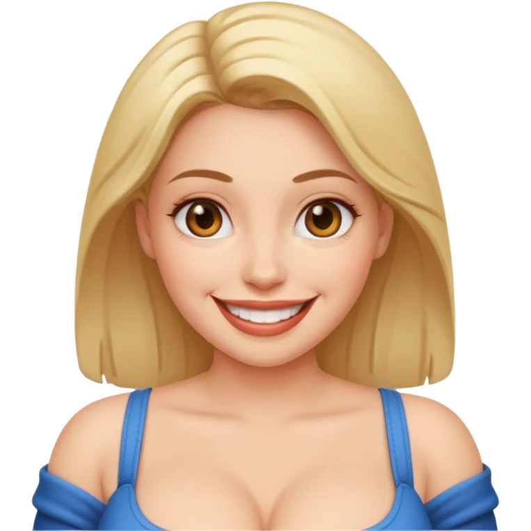 Naked woman with big boobs emoji