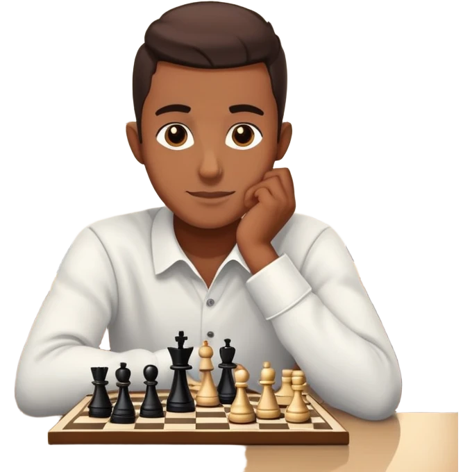 Aka seating on coffe shop playing chess which Vinicius  emoji