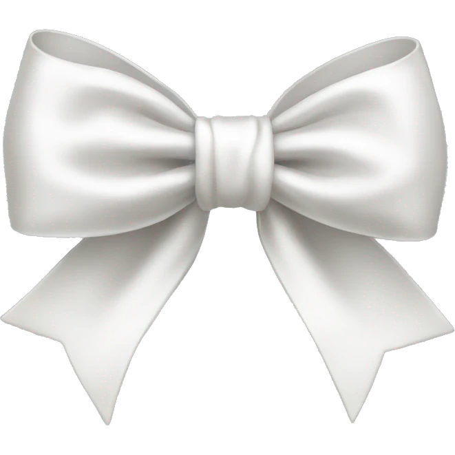 white satin bow emoji