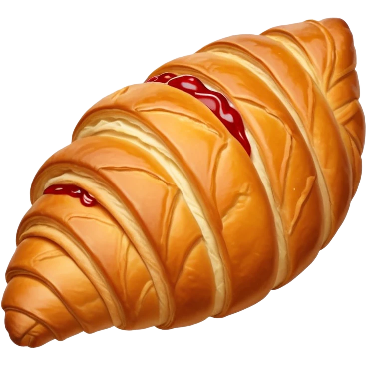 croissant with red coquette emoji