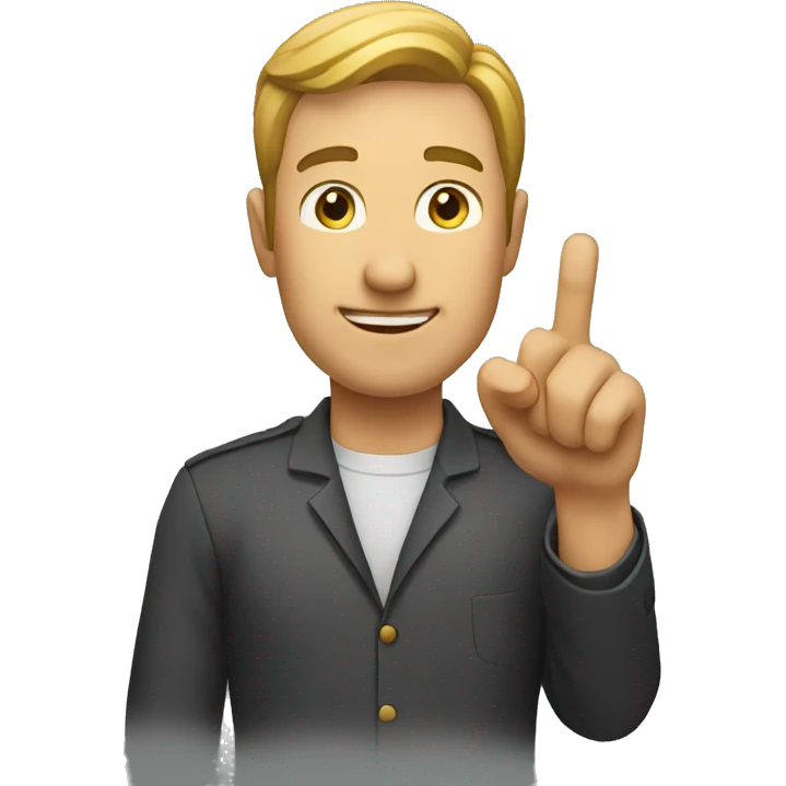 man pointing down emoji