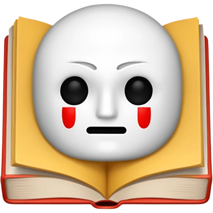 book with no face emoji