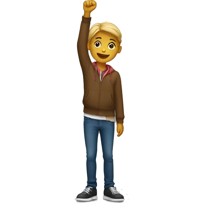 student raising one hand emoji