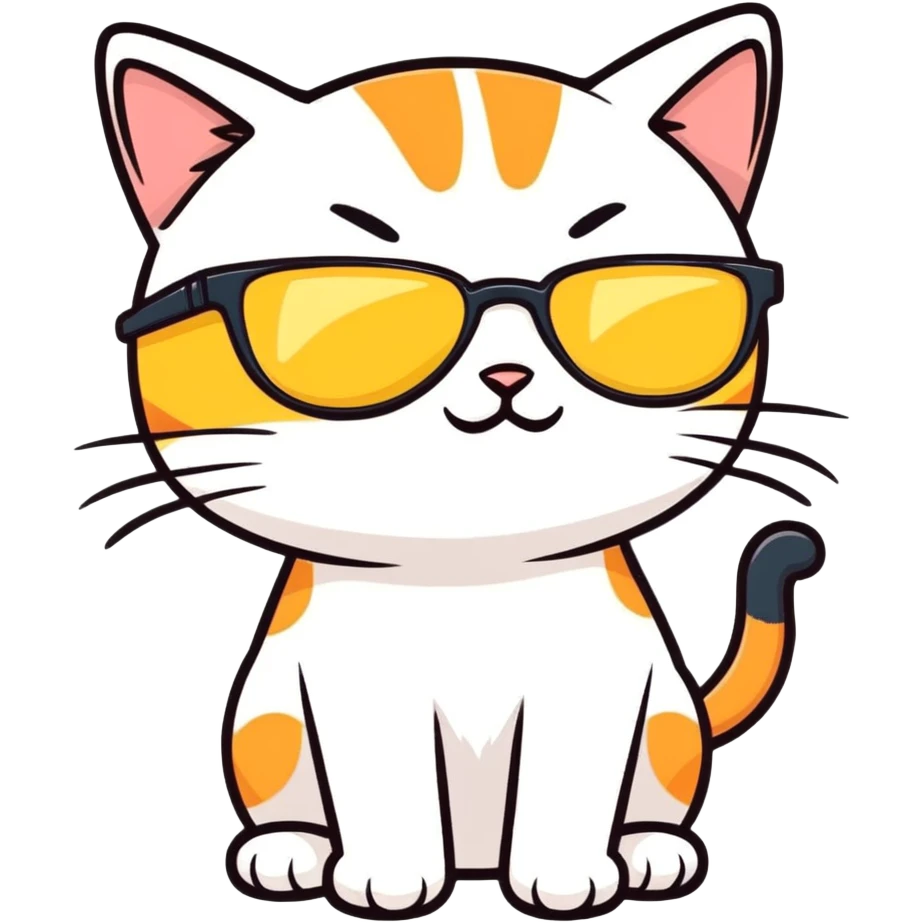 Catt with sunglases  emoji