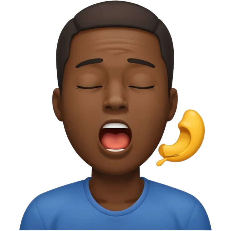 black man Yawning  emoji