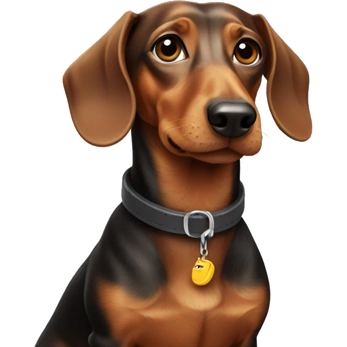 dachshund with collar emoji