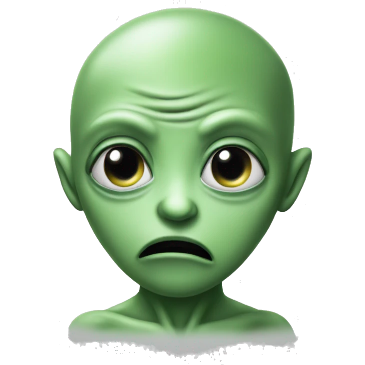 alien giving sassy side eye emoji