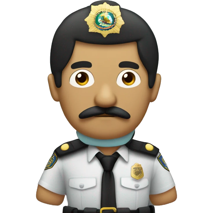 Mexican with a mustache getting pulled over by someone in a police uniform   emoji