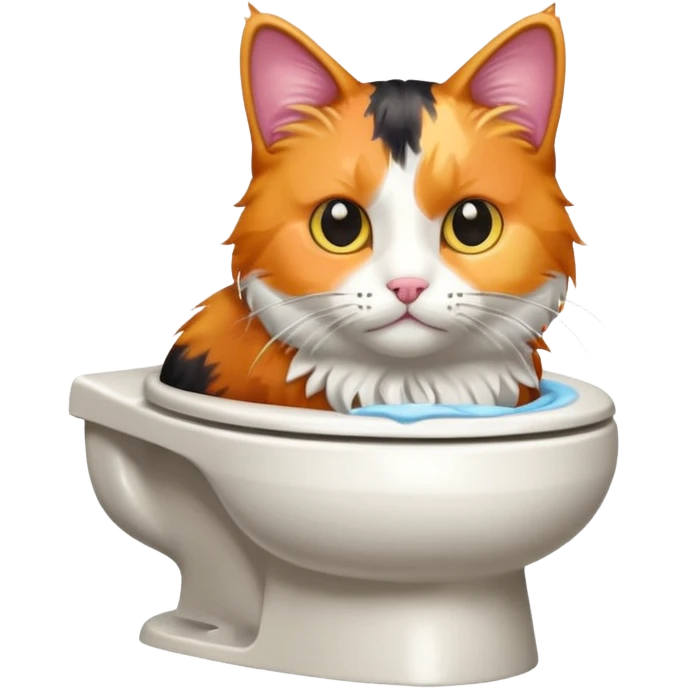 Cat in toilet  emoji