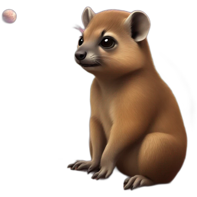 rock hyrax on a planet emoji