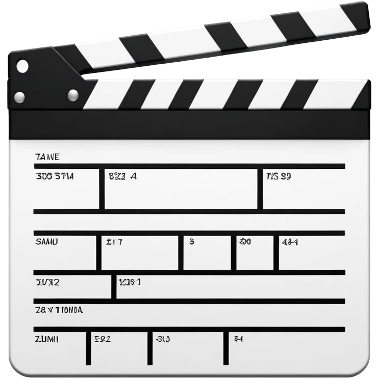 ultra minimal clapperboard, only 5-6 lines total, pure geometric abstraction, absolute minimalism emoji