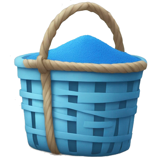 blue powder in basket emoji