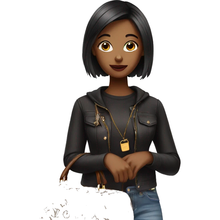 Girl with lv bag emoji