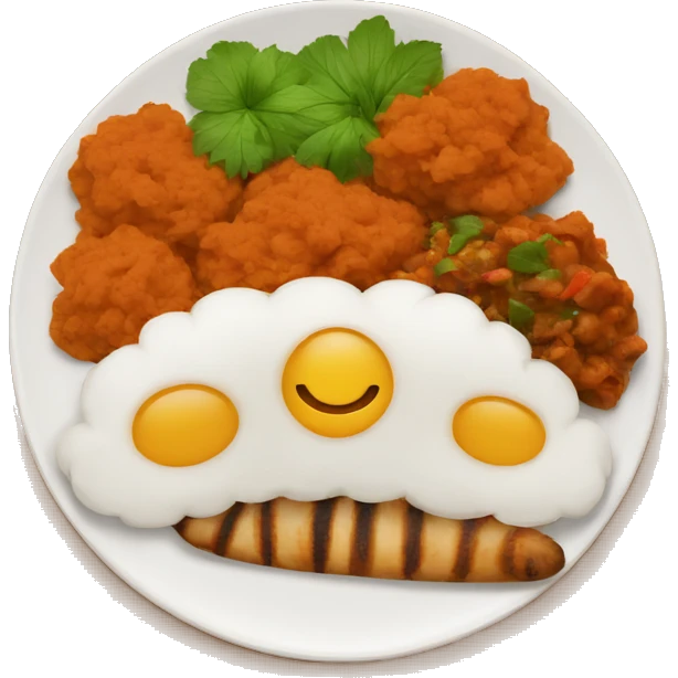 INDIAN FOOD ON A PLATE emoji